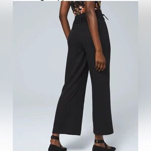 WHBM - Wide-Leg Cropped Tie Belt Pants